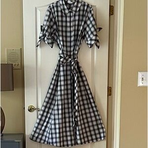 Calvin Klein cotton maxi shirt dress